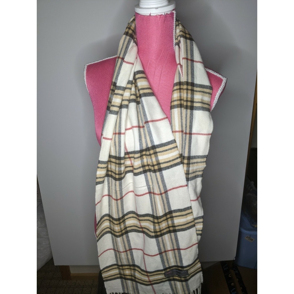 NEW Women's Oversize CASHMERE FEEL Scarf Plaid Design, Soft, MADE IN SCOTLAND